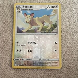 Persian Pokemon Card - holo